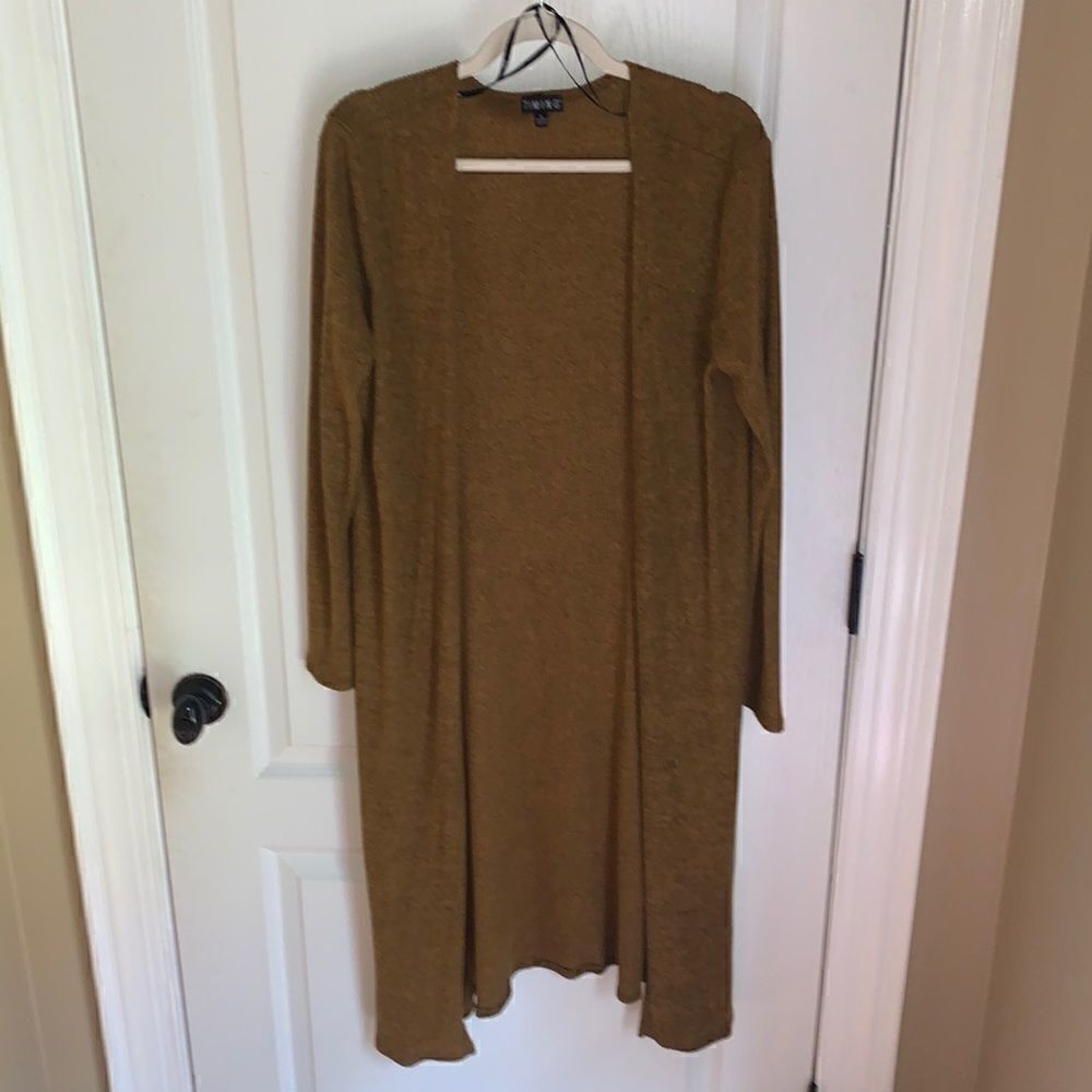 New Timing long pumpkin spice brown cardigan